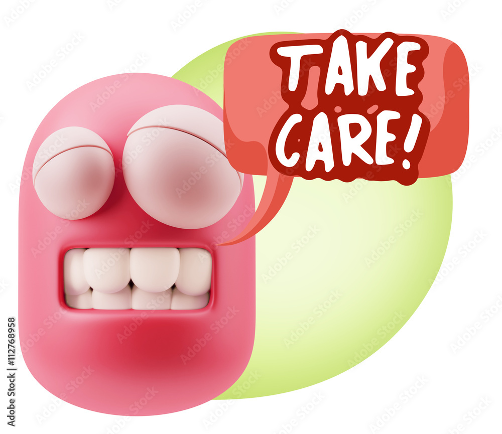 3d Illustration Laughing Character Emoji Expression saying Take 3d Illustration Laughing Character Emoji Expression saying Take