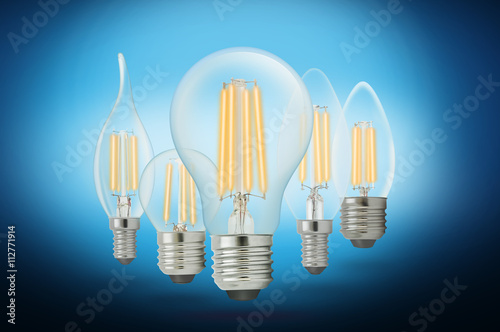 LED filament light bulb Cool White photo