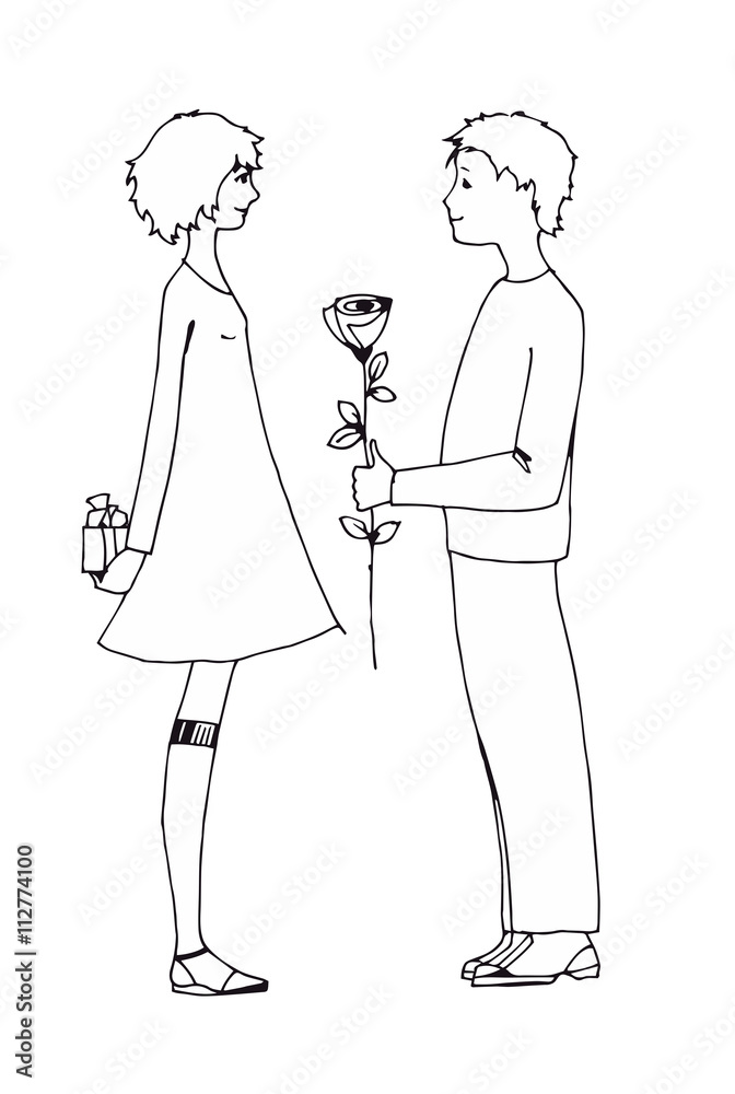 Love teenagers boy and girl Love teenagers boy and girl