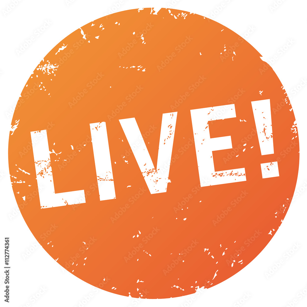oranger Button LIVE! zerkratzt 
