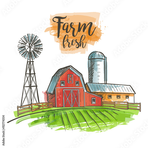 Farm barn fence