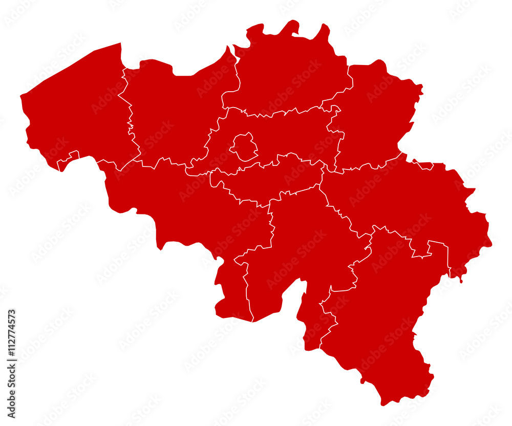 Fototapeta premium Map - Belgium