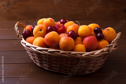 Apricots and cherries