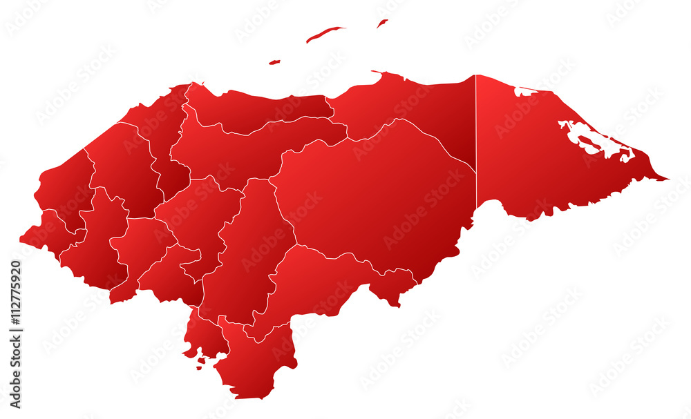 Fototapeta premium Map - Honduras