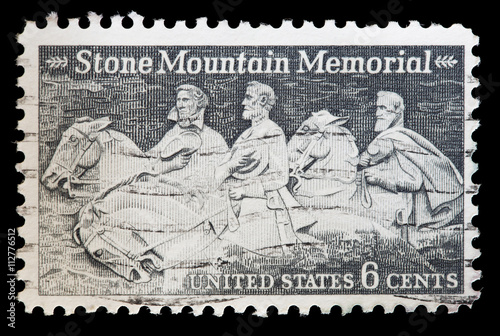 United States used postage stamp showing the Stone Mountain Memorial
