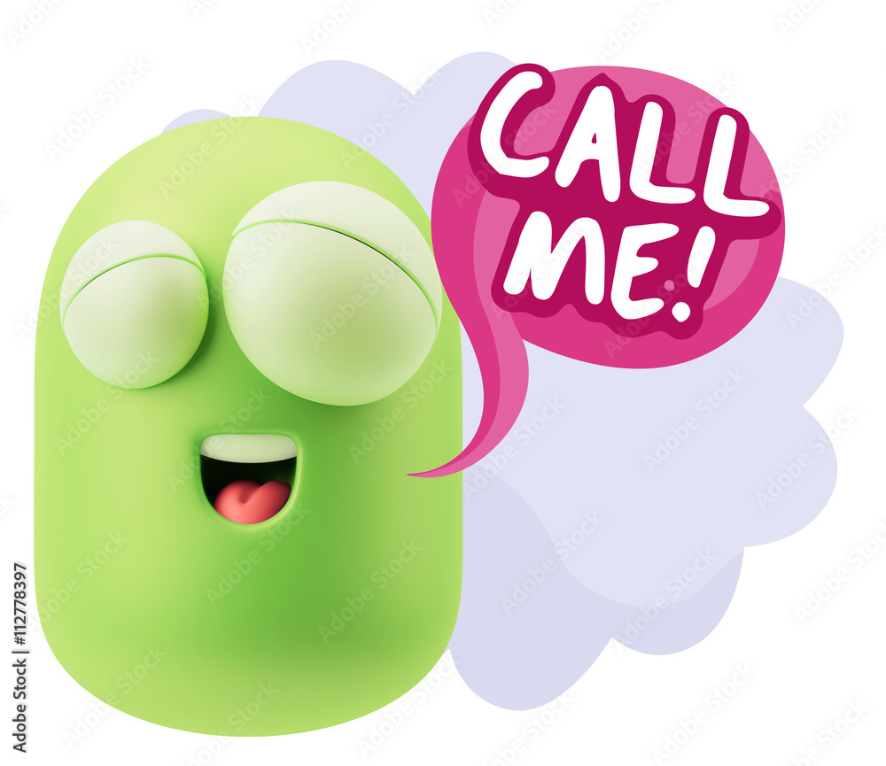 3d Illustration Laughing Character Emoji Expression saying Call 3d Illustration Laughing Character Emoji Expression saying Call