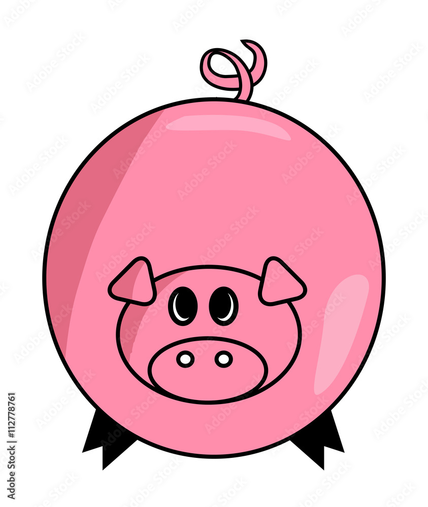 Cartoon pig vector symbol icon design. Cute animal illustration isolated on white background Cartoon pig vector symbol icon design. Cute animal illustration isolated on white background