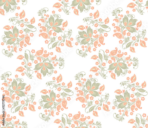 Romantic seamless floral pattern. Seamless pattern can be used for wallpaper  pattern fills  web page backgrounds  surface textures. vector background. Eps 8