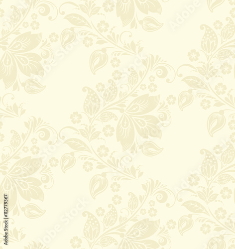 Vector Abstract elegance seamless pattern with floral background