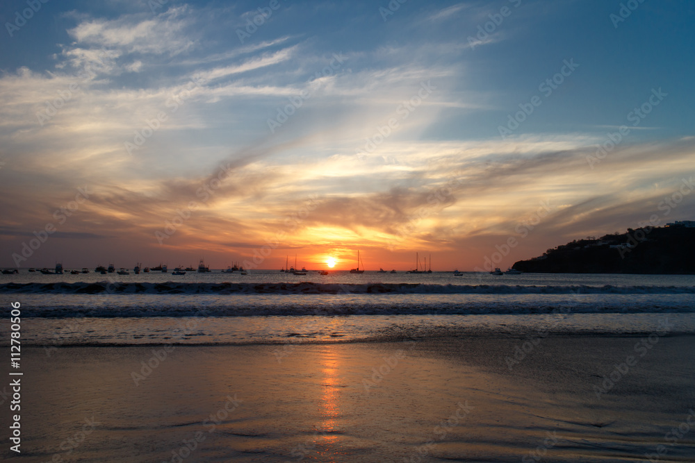 sunset on beach, San Juan del Sur, Nicaragua