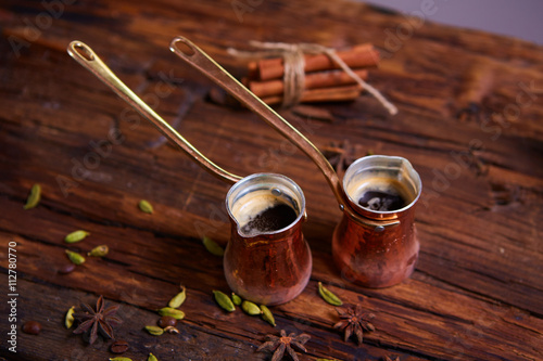 Photography two Turk coffee