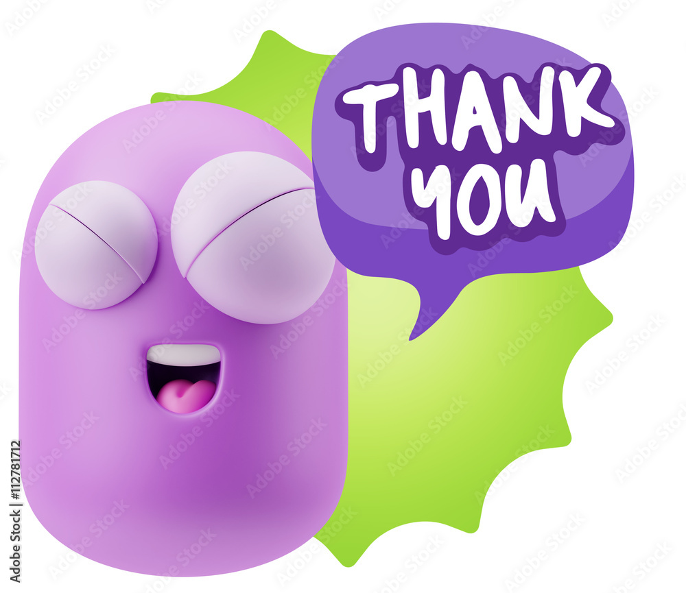 3d Illustration Laughing Character Emoji Expression saying Thank 3d Illustration Laughing Character Emoji Expression saying Thank