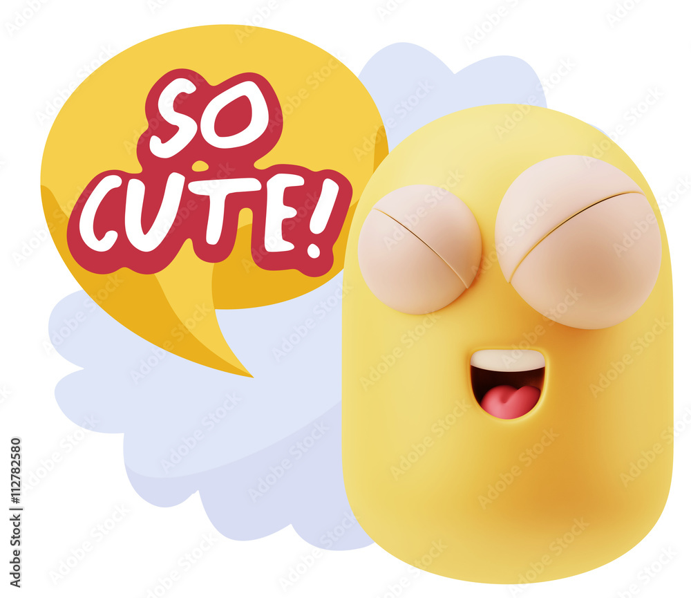 3d Illustration Laughing Character Emoji Expression saying So Cu 3d Illustration Laughing Character Emoji Expression saying So Cu