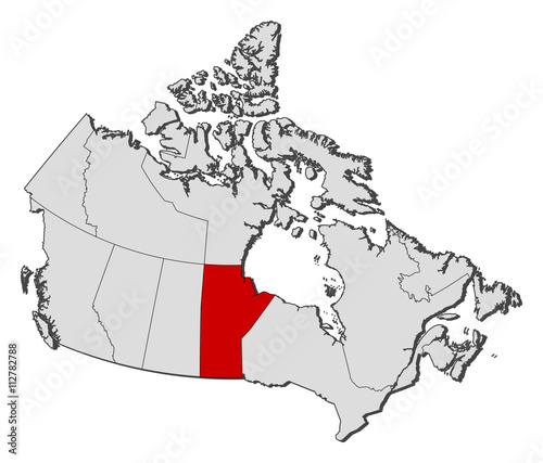 Map - Canada, Manitoba