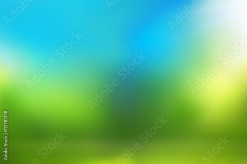 nature green grass and blue sky background