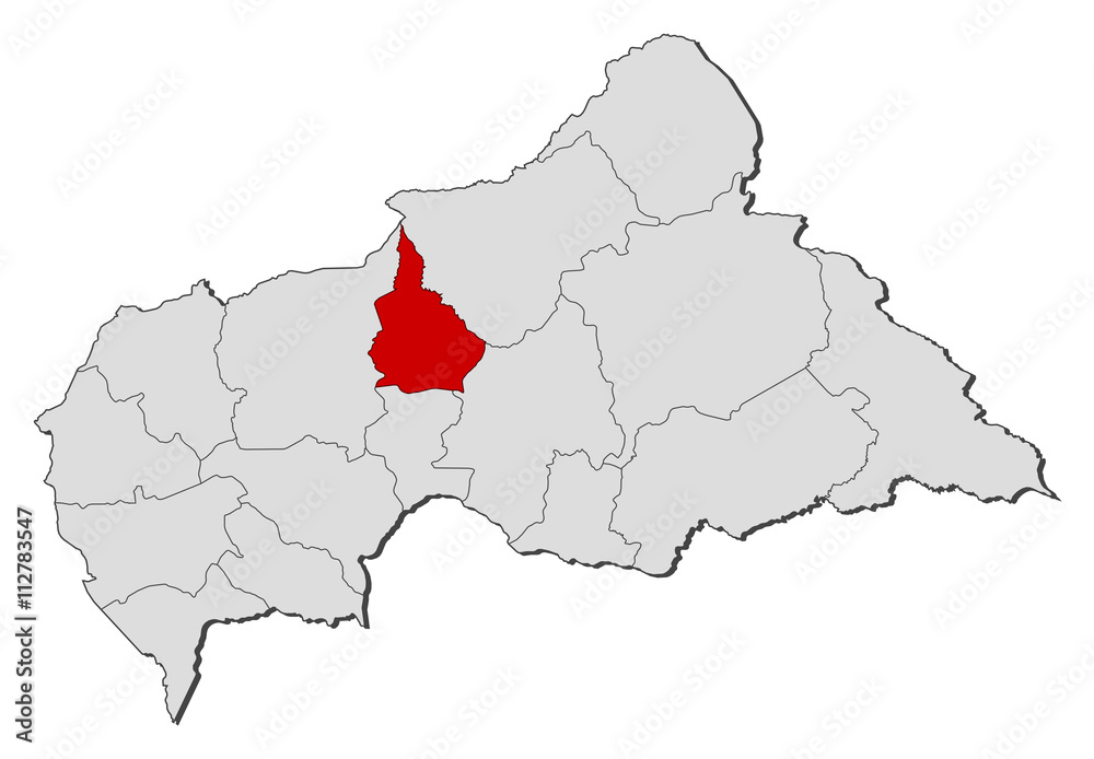 Fototapeta premium Map - Central African Republic, Nana-Grébizi