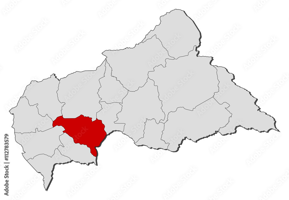 Map - Central African Republic, Ombella-M'Poko