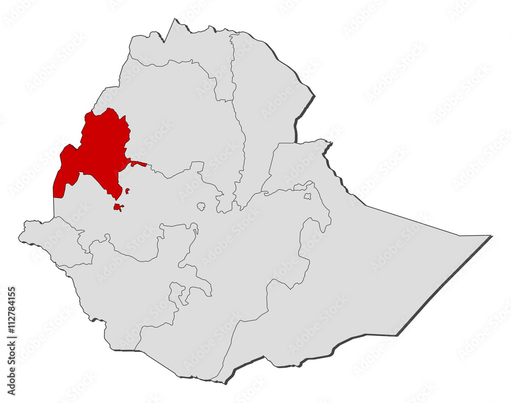 Map - Ethiopia, Benishangul-Gumuz