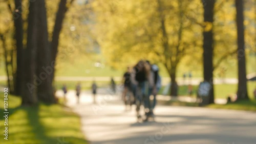 Wallpaper Mural Blurry image, sunny day, people in the park. Torontodigital.ca