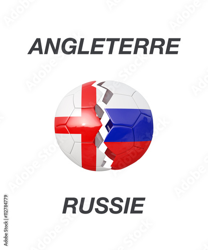 England / Russia soccer game 3d illustration