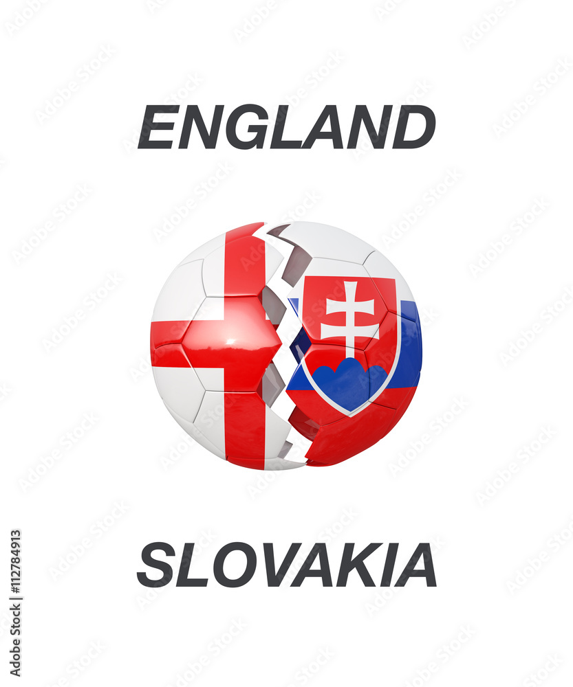 England / Slovakia soccer game 3d illustration England / Slovakia soccer game 3d illustration