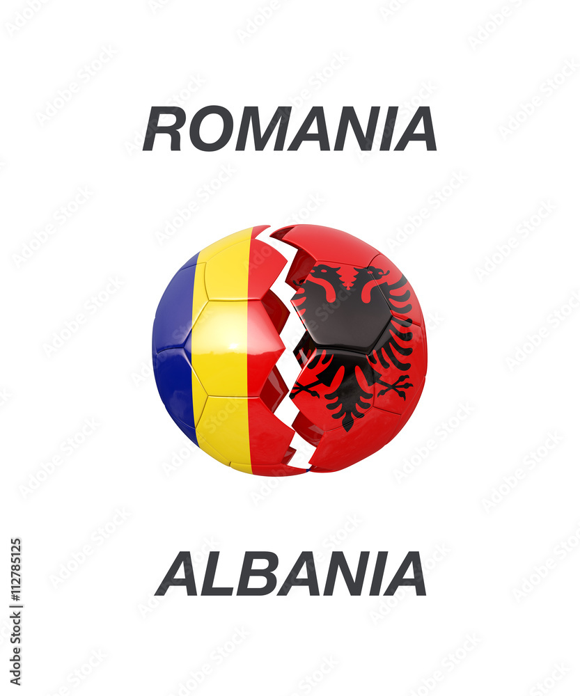 Romania / Albania soccer game 3d illustration Romania / Albania soccer game 3d illustration