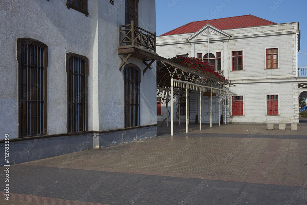 Historic buildings in the old quarter of Antofagasta on the coast of Chile.