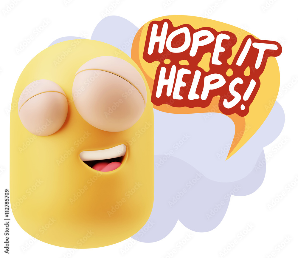 3d Illustration Laughing Character Emoji Expression saying Hope 3d Illustration Laughing Character Emoji Expression saying Hope