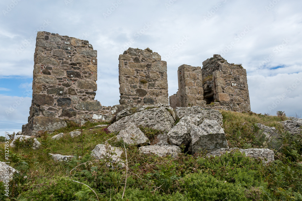 on the coast past near botallack in cornwall england uk