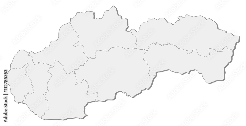 Obraz premium Map - Slovakia