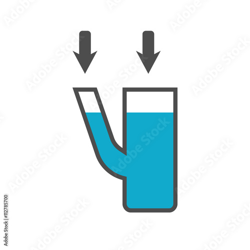 Communicating vessels icon