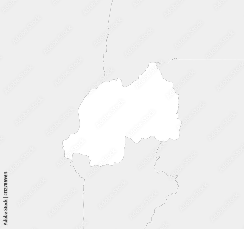 Obraz premium Map - Rwanda