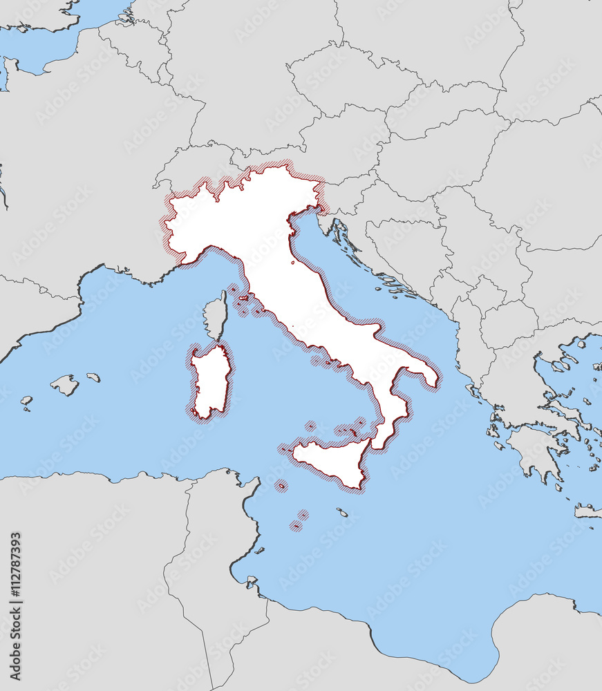 Obraz premium Map - Italy