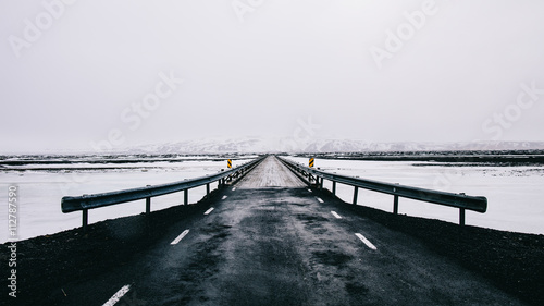 Wallpaper Mural Snow covered landscape on road bridge Torontodigital.ca