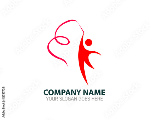 Rhythmic Gymnastics Logo Icon Graphic