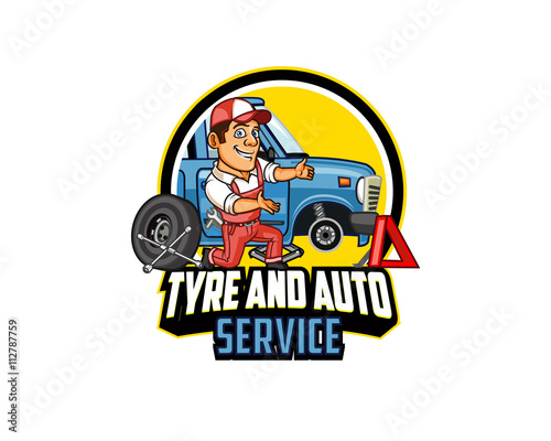 Tyre Auto Service Logo Graphic