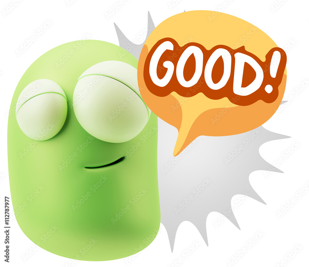 3d Illustration Laughing Character Emoji Expression saying Good 3d Illustration Laughing Character Emoji Expression saying Good