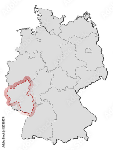 Map - Germany  Rhineland-Palatinate