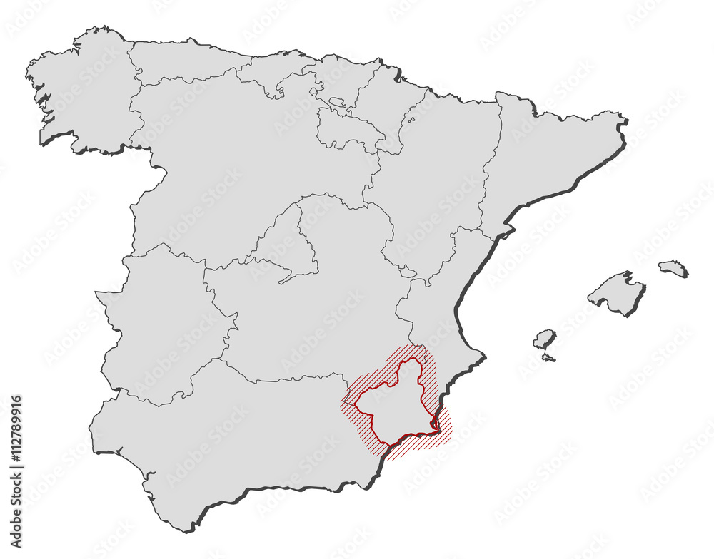 Map - Spain, Murcia