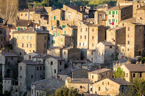 Sorano - beautiful medieval town in Tuscany, Italy © Selitbul