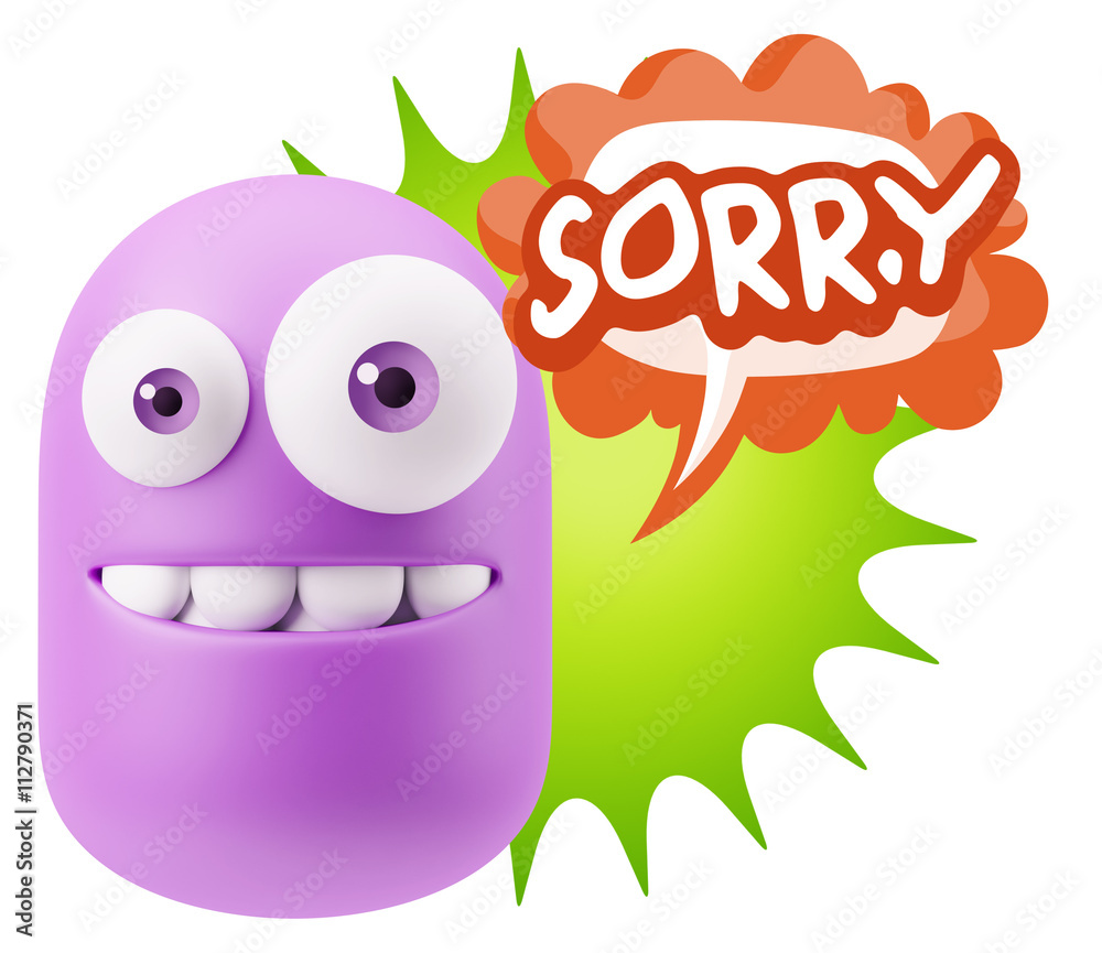 3d Illustration Laughing Character Emoji Expression saying Sorry 3d Illustration Laughing Character Emoji Expression saying Sorry