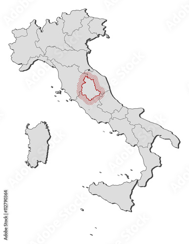 Map - Italy  Umbria