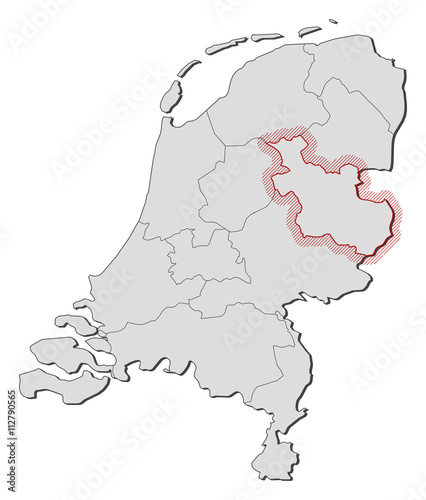 Map - Netherlands, Overijssel