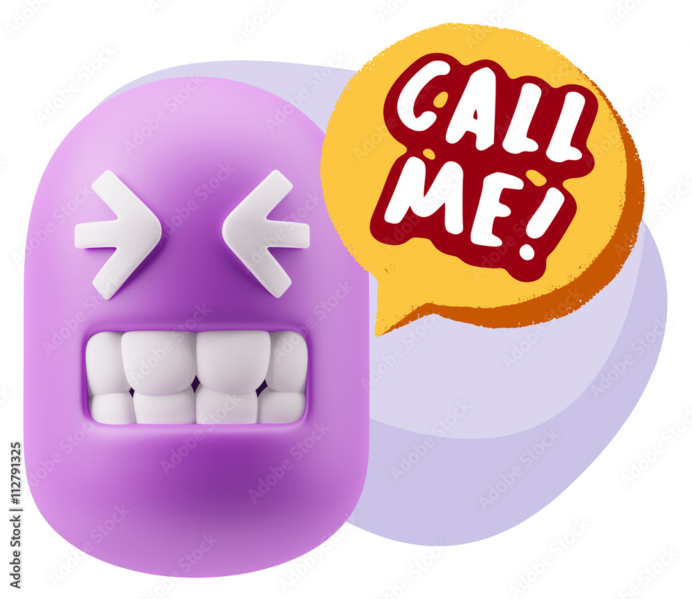 3d Illustration Laughing Character Emoji Expression saying Call 3d Illustration Laughing Character Emoji Expression saying Call