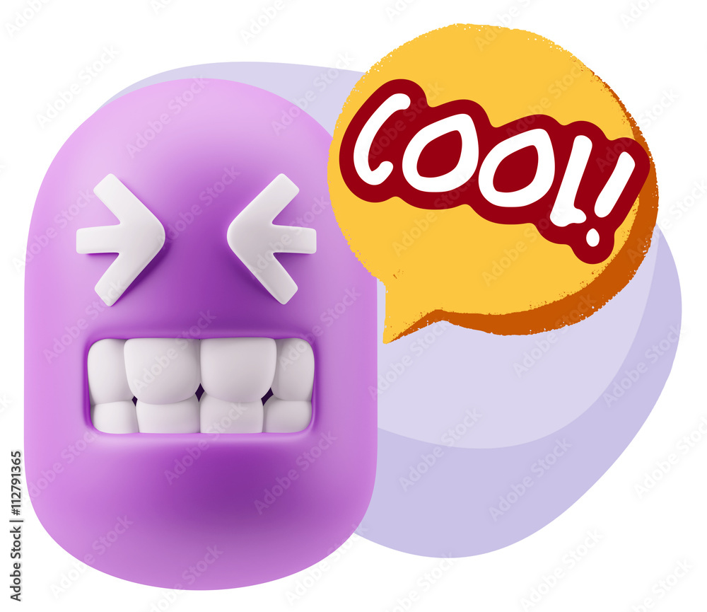 3d Illustration Laughing Character Emoji Expression saying Cool 3d Illustration Laughing Character Emoji Expression saying Cool