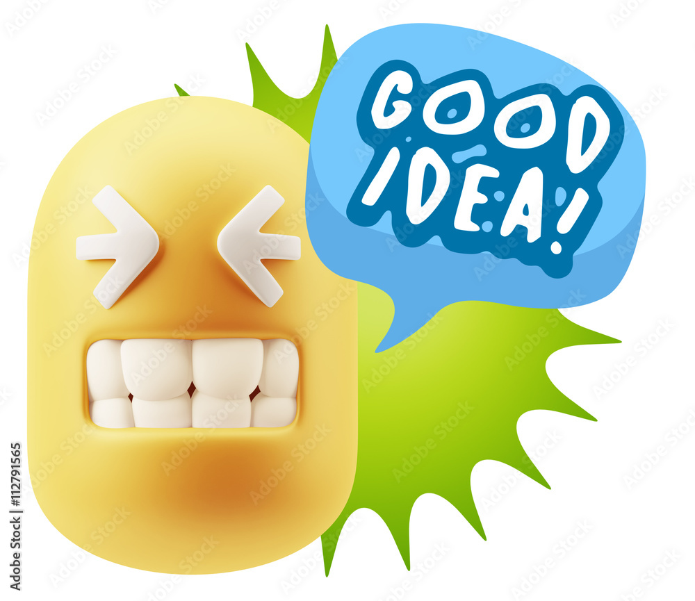 3d Rendering Smile Character Emoticon Expression saying Good Ide 3d Rendering Smile Character Emoticon Expression saying Good Ide