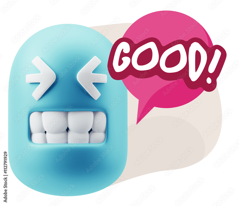 3d Illustration Laughing Character Emoji Expression saying Good 3d Illustration Laughing Character Emoji Expression saying Good