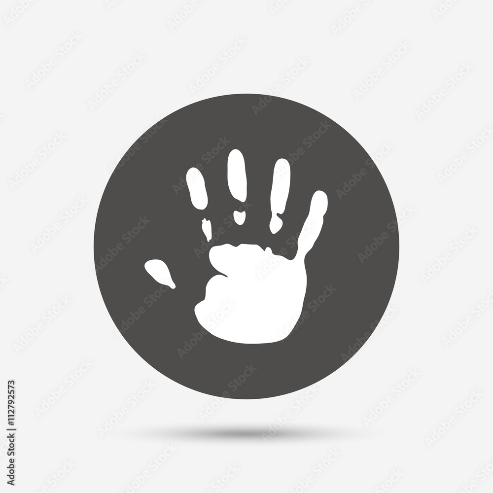 Obraz premium Hand print sign icon. Stop symbol.