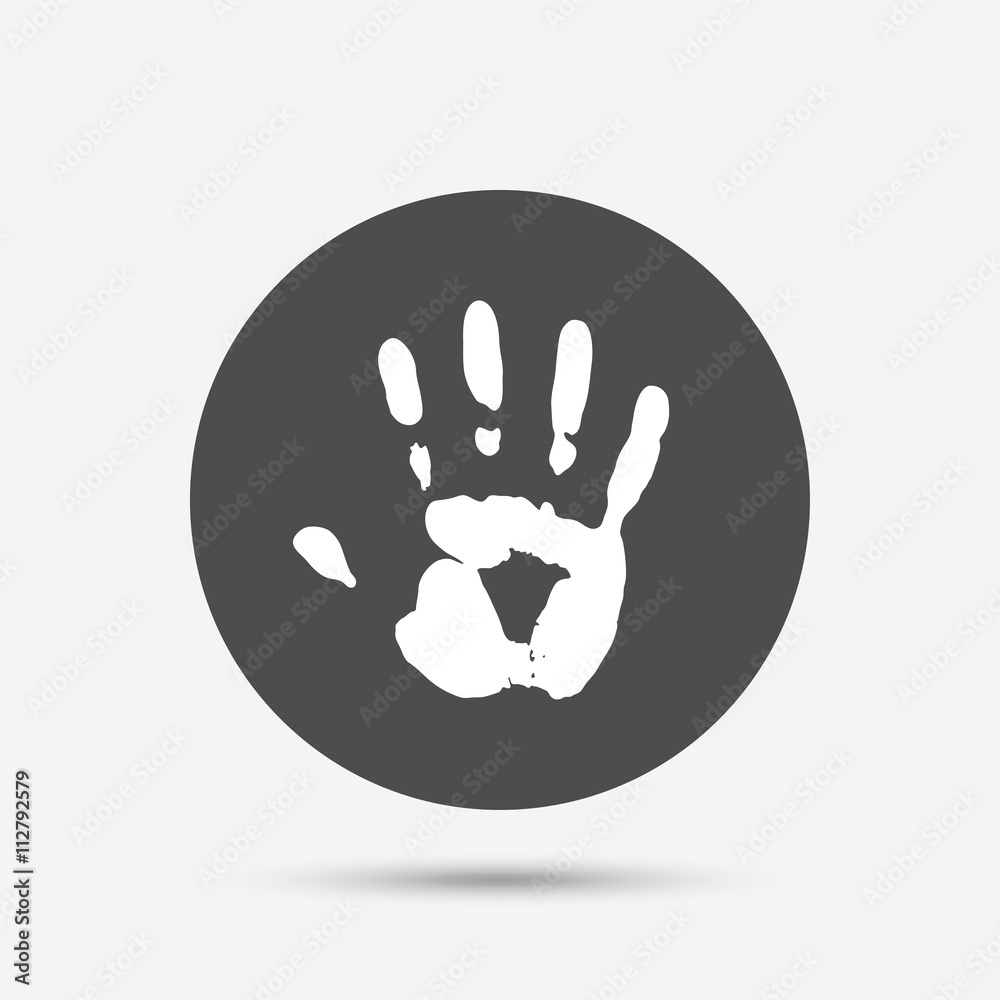 Obraz premium Hand print sign icon. Stop symbol.