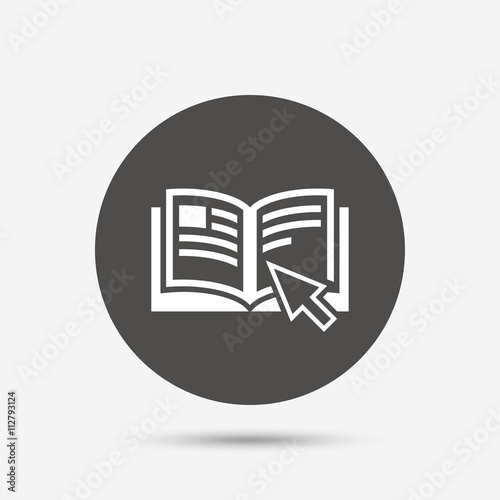 Instruction sign icon. Manual book symbol.
